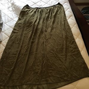 Olive green maxi skirt
